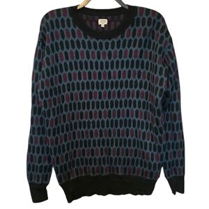 Wilfred Silk Cashmere Cotton Blend Geometric Print Sweater Size Small